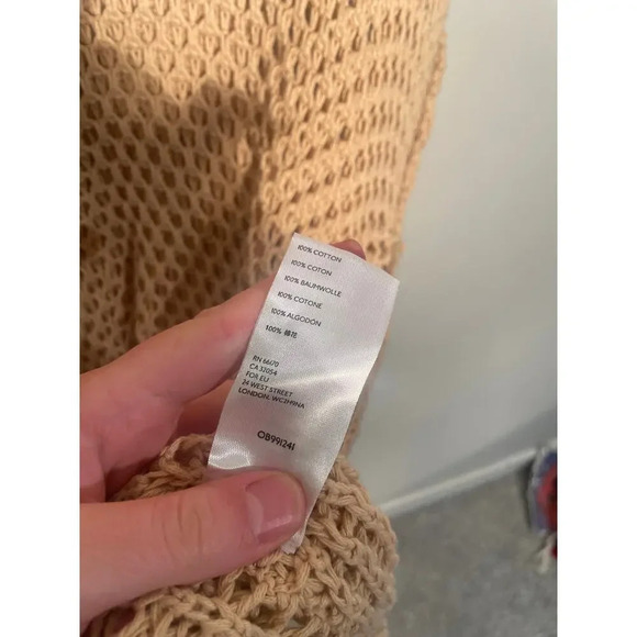 Free People Tan Open‎ Knit Slouchy Sweater - Picture 10 of 10